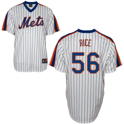 Scott Rice #56 MLB Jersey-New York Mets Men's Authentic Home Cooperstown White Baseball Jersey